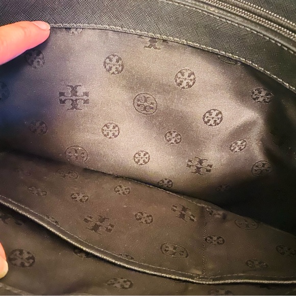 Tory Burch York Buckle Black Saffiano Leather Tote - Picture 9 of 12